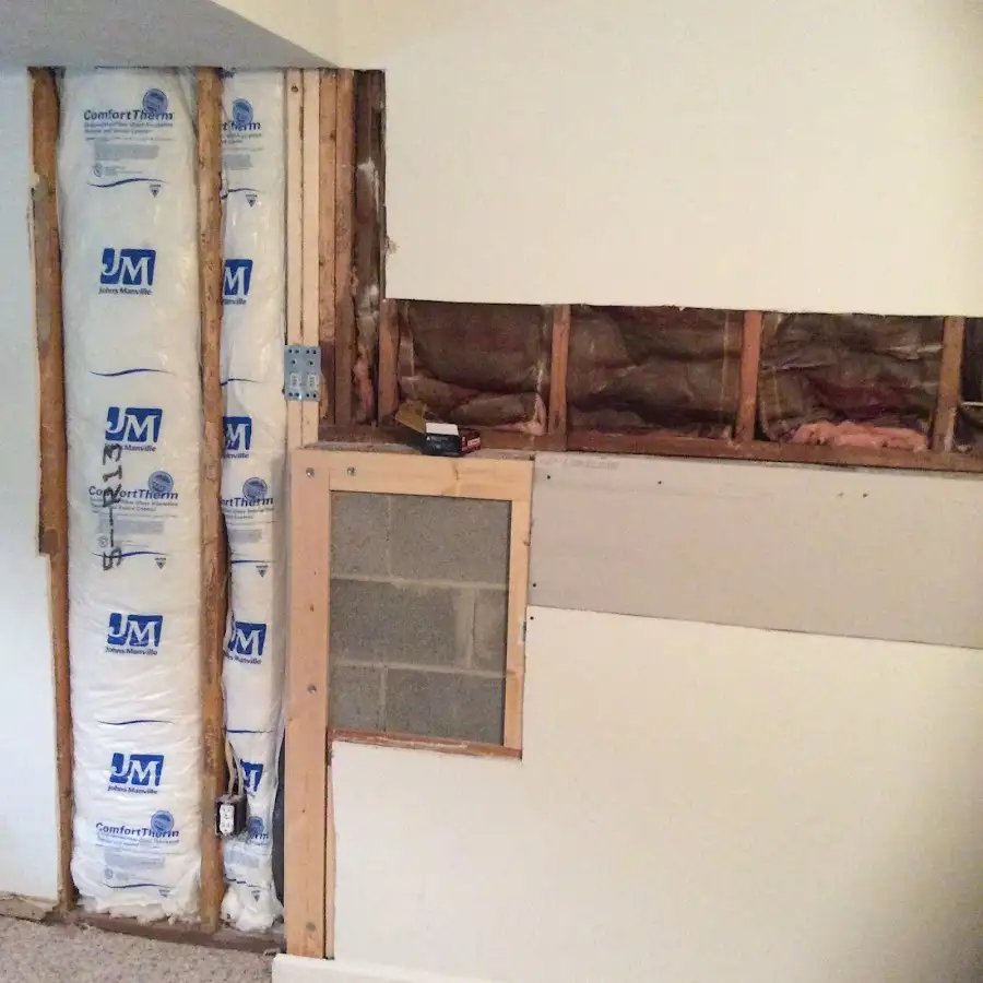 Wall insulation replacement during Basement Flood Cleanup in Moberly